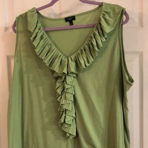 3x ruffle collar Talbots tank top